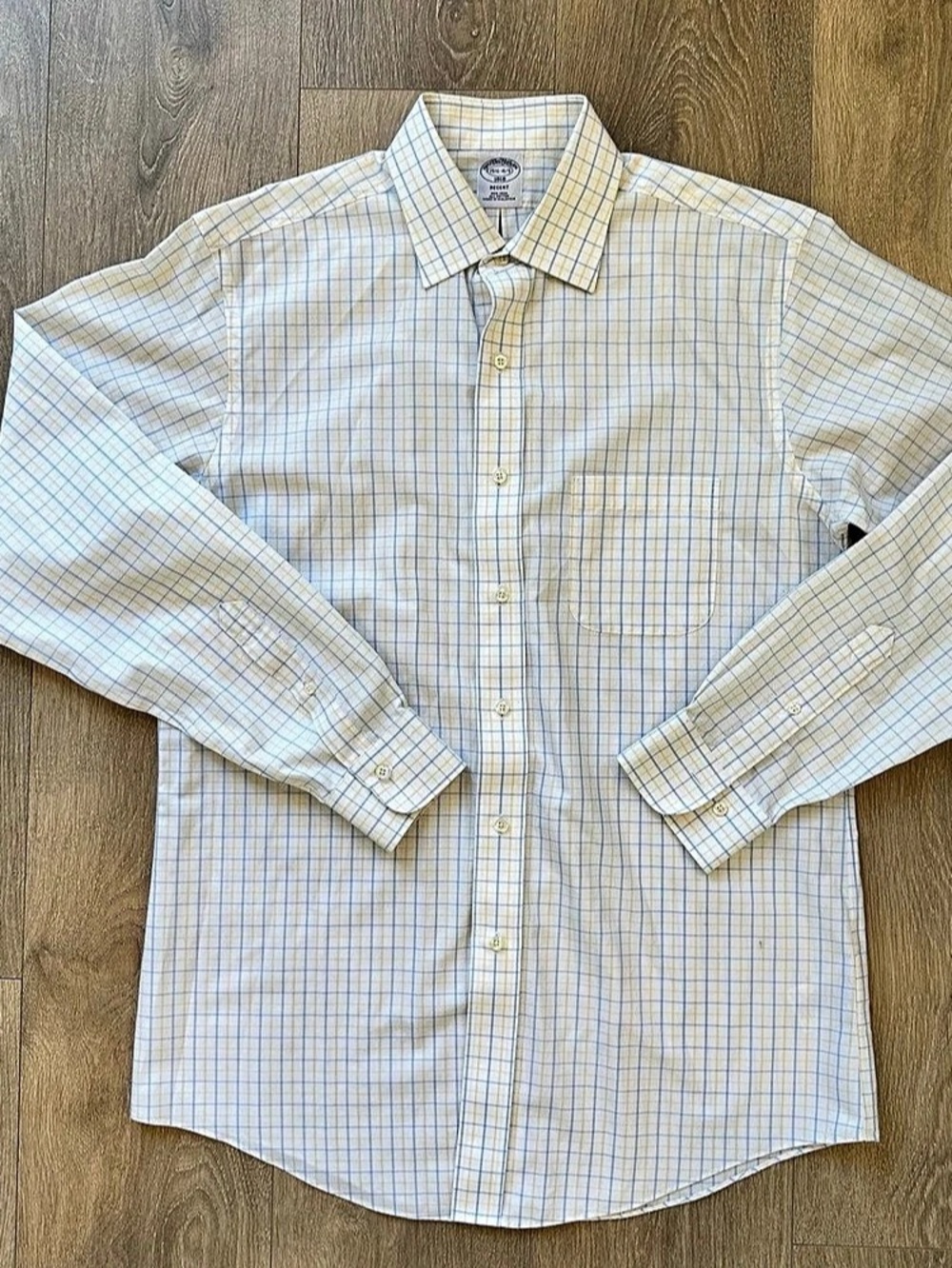 Vintage Brooks Brothers Regent Fit Non-Iron Dress Shirt Fit Non-Iron Checkered S